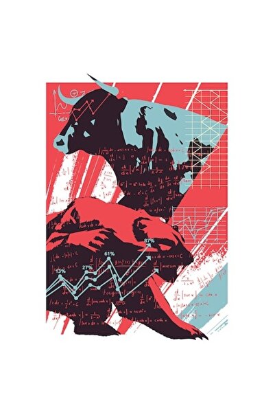 OEM Autocolant personalizat - Piața Bear and Bull, bordură albă, vinil PVC 15 cm