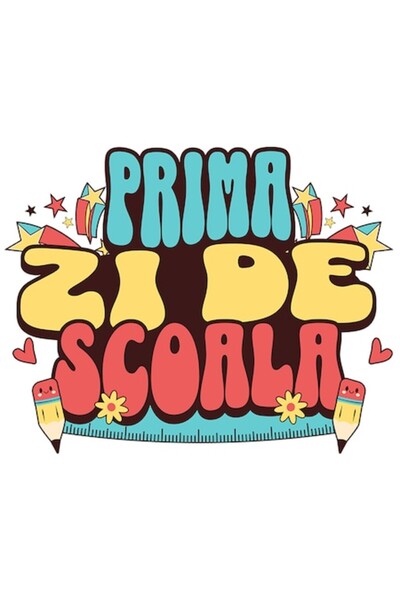 OEM Autocolant rechizite școlare „Prima zi de școală - Un nou început”, vinil...