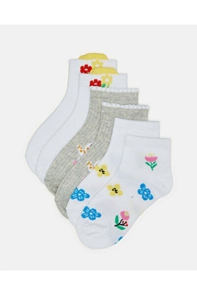 REDTAG جوارب الكاحل المتنوعة للفتيات الكبيرات (3 أزواج)