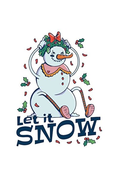 OEM Εξατομικευμένο Χριστουγεννιάτικο Αυτοκόλλητο - Χιονάνθρωπος με Αγγλικό Μή...