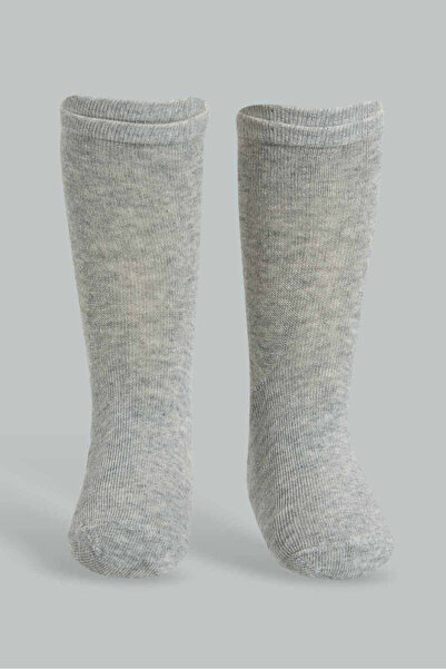 REDTAG Grey Long Length Socks For Boys (Pack of 5)