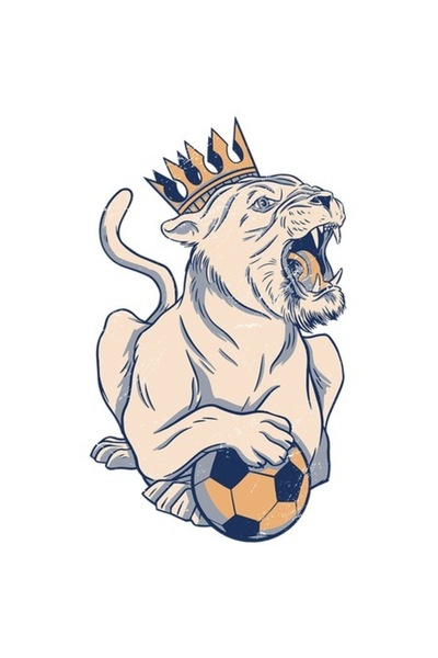 OEM Αυτοκόλλητο με λιοντάρι που βρυχάται με στέμμα, καρδιά ποδοσφαίρου, Μέσι ...