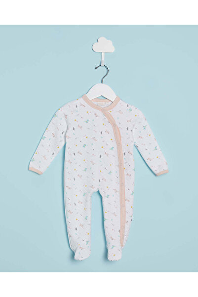 REDTAG طقم نوم مطبوع باللونين الأبيض والوردي للأطفال (عبوة من قطعتين)