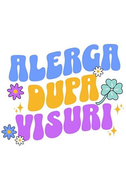 OEM Autocolant inspirațional colorat „Flori - Urmărește-ți visele”, vinil PVC...