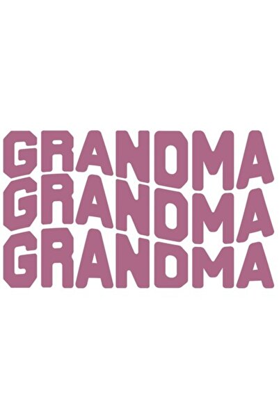 OEM Autocolant violet cu text repetat în engleză „Bunica, cea mai bună bunică...