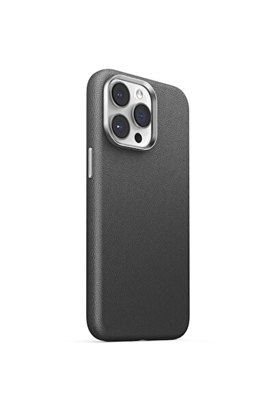 Joyroom Leather Case for Apple iPhone 15 Pro, MagSafe, Black