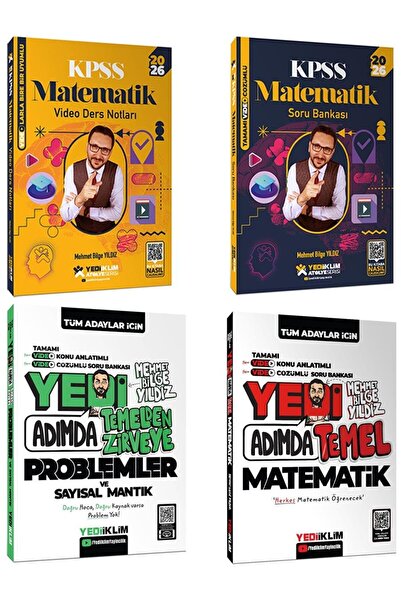 Yediiklim Yayınları Yedi Adımda Temel Matematik+Problemler ve Sayısal Mantık+...