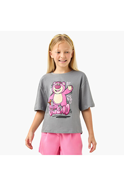 Disney تي شيرت بطبعة دب Lots-o'-Huggin' مع رقبة دائرية وأكمام قصيرة