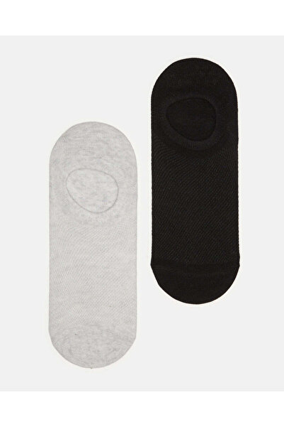 REDTAG Senior Girls Black And Grey Invisible Length Socks