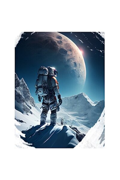 OEM Αυτοκόλλητο Αστροναύτη σε Πέτρα Κοιτάζοντας το Σύμπαν, Πολύχρωμο PVC Βινύ...