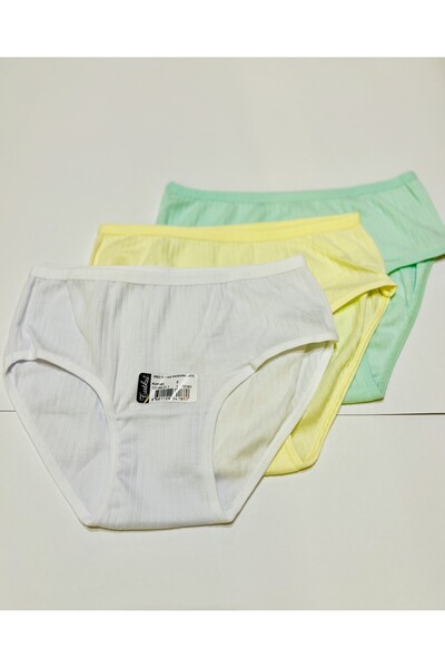 Tutku Marka Kız Çocuk Bato Külot %100 Pamuk 3'lü Renkli