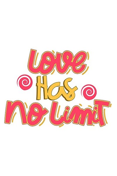 OEM Autocolant text romantic - „Dragostea nu are limite”, multicolor, margini...