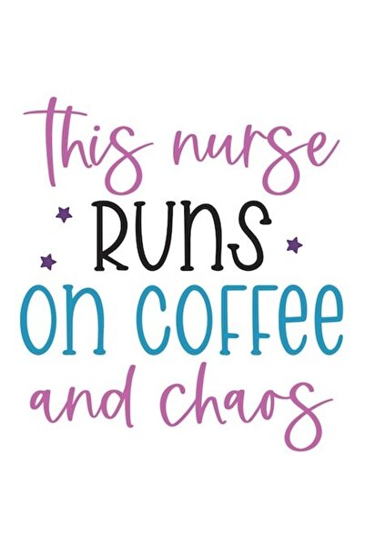 OEM Autocolant „Această asistentă funcționează pe cafea și haos” din PVC, vin...