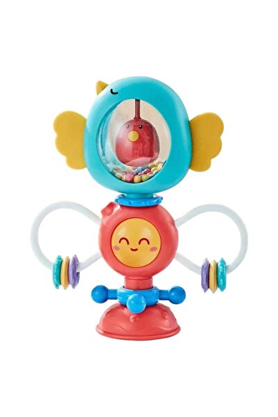 Creative World Toys Jucărie 2 în 1 cu zornăitoare, ventuză și funcții rotative, ABS, 6 luni+, verde