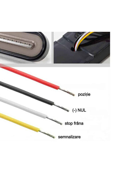 Ruan Set of 2 12 cm car rear LED lights 12/24V brake stop signal dynamic 12 cm