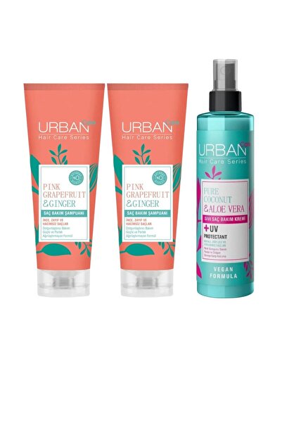 Urban Care Pink Greyfurt Şampuan 250ml X 2 + Sıvı Saç Kremi Coconut 200 ml