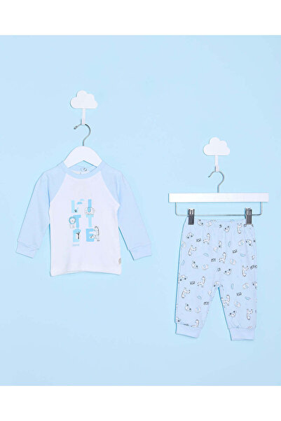 REDTAG طقم نوم للأطفال باللونين الأبيض والأزرق (قطعتين)