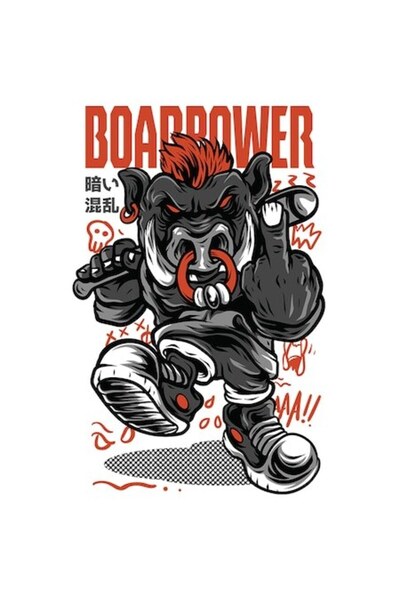 OEM Αυτοκόλλητο με θυμωμένο ταύρο που δείχνει μια άσεμνη χειρονομία με ένα ρό...