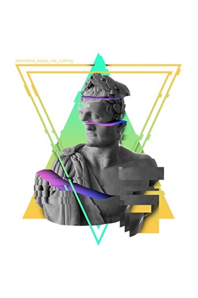 OEM Autocolant personalizat „Statuie tăiată în bucăți”, artă abstractă, bordu...