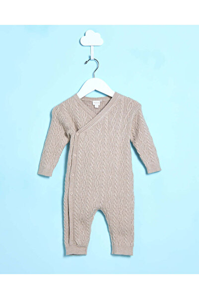 REDTAG رومبيرسويت بأزرار أمامية باللون البيج للأطفال