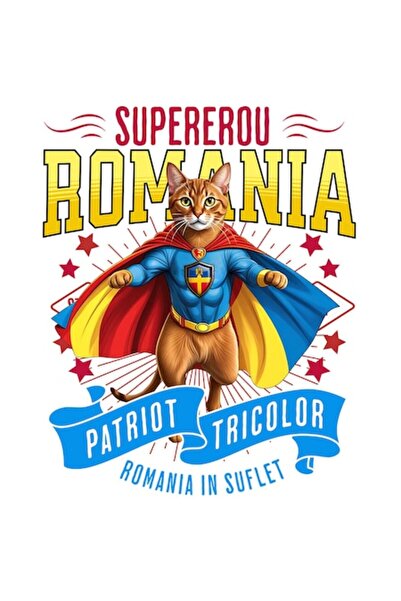 OEM Autocolant pisică abisiniană - pisică în costum de căpitan cu pelerină, v...