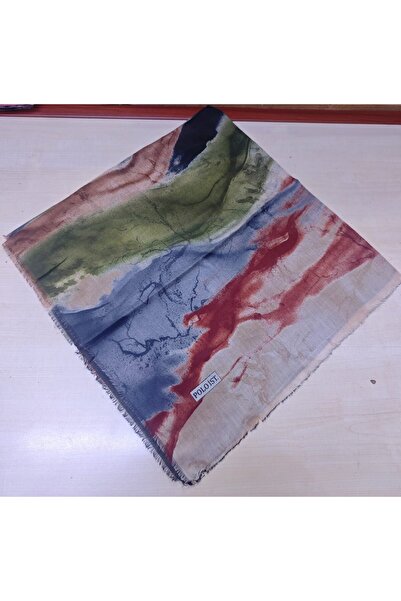 poloist Women Pulling Cotton Cotton Non-Slip Soft Scarf Wave Pattern Pattern 100X100 cm