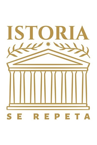 OEM Autocolant motivațional „Istoria se repetă”, bordură albă, vinil PVC, 23 cm