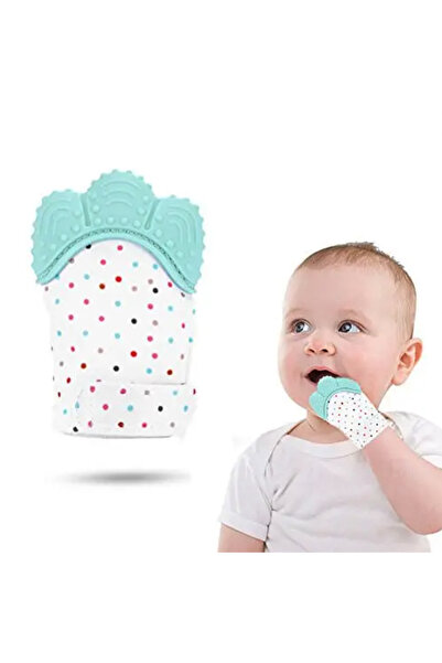 Krista Silicone teething toy, silicone, glove, blue