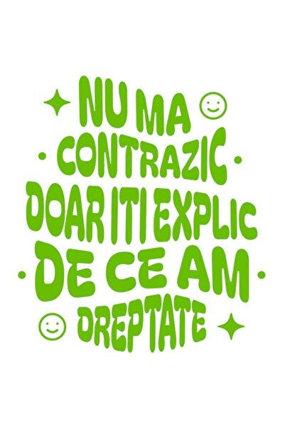 OEM Autocolant amuzant — Text cu iluzie optică „Nu mă cert, doar explic de ce...