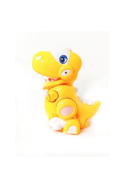 OEM Elvish dinosaur toy with light effects and music, yellow, 20x20x12 cm