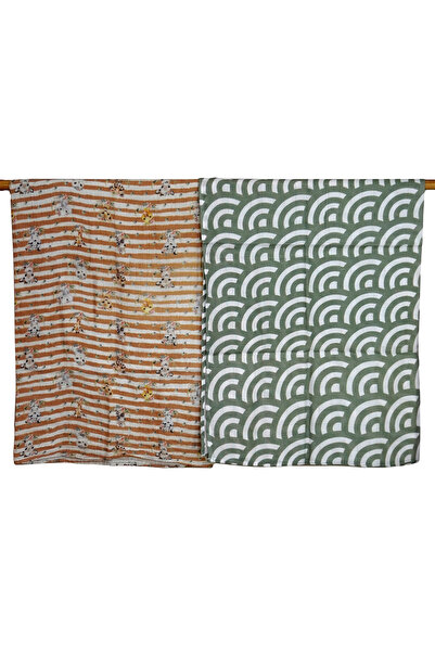 Mimiko Muslin Blanket 2 Layers 100% Organic Cotton Ultra Soft Breathable Baby & Kids Blanket 95X95 2-Pack