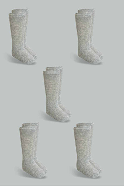 REDTAG Grey Long Length Socks For Boys (Pack of 5)