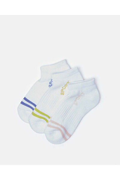 REDTAG Girls White Ankle Length Socks (3Pairs)