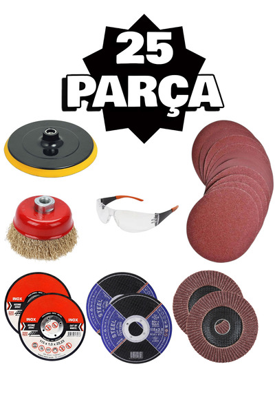 BRATİ HAND TOOLS Avuç Taşlama Spiral Makinesi 115 Mm Cırt Zımpara Flap Inox M...