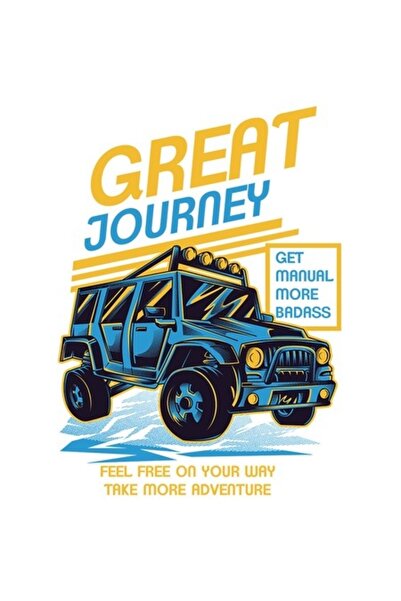 OEM Αυτοκόλλητο με μήνυμα στα Αγγλικά "Great Journey", Κόκκινο Αυτοκίνητο Τέρ...