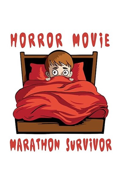 OEM Αυτοκόλλητο με το μήνυμα στα αγγλικά "Horror Movie Marathon Survivor", λε...