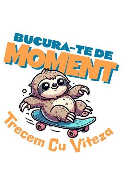 OEM Autocolant pentru skateboard cu animale leneșe fericite, vinil PVC, margi...