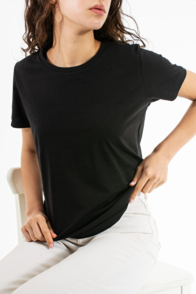 grand coco Tricou negru simplu pentru femei
