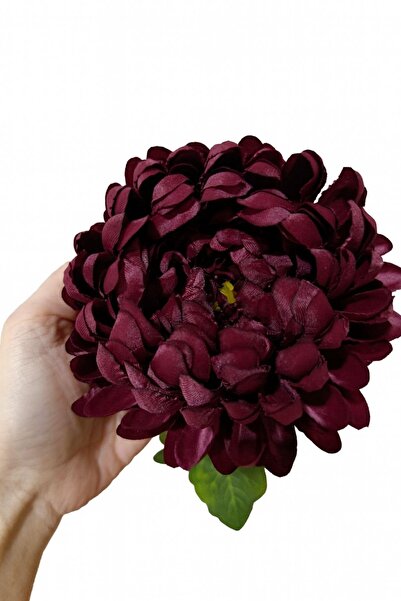 Güleç Yapay Çiçek Yapay Krizantem Çiçeği Bordo 75 Cm Tek Dal