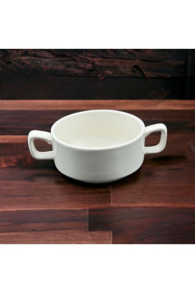 cc bin shihon Soup bowl/pot, 4-piece set, high-quality porcelain, 10cm size, creamy white