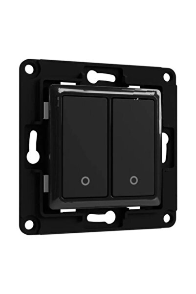 Shelly 2-button Wall Switch (Wallswitch2Black), Black