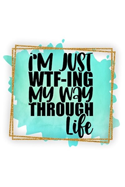 OEM Autocolant „Îmi croiesc drum prin viață” — vinil PVC, 15 cm, bordură albă