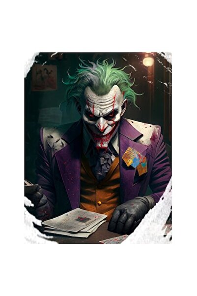 OEM Autocolant cu portretul Joker la masă, Arthur Fleck, multicolor, bordură ...