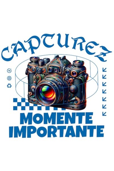 OEM Autocolant vintage pentru cameră foto - „I Surprise Important Moments”, v...
