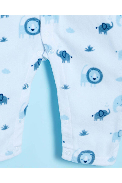 REDTAG Baby Blue Printed Romper Suit