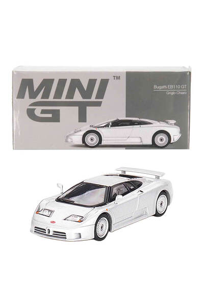 mini gt 1:64 Bugatti EB110 GT Grigio Chiaro Diecast Model Araba