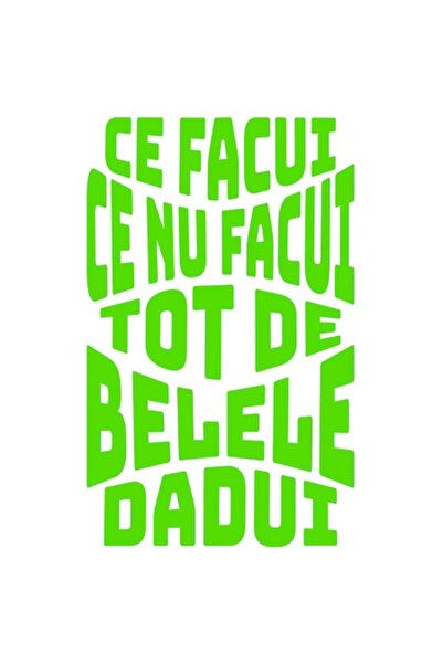 OEM Стикер с румънско послание „Олтеан“ - оптична илюзия, бели рамки, PVC вин...