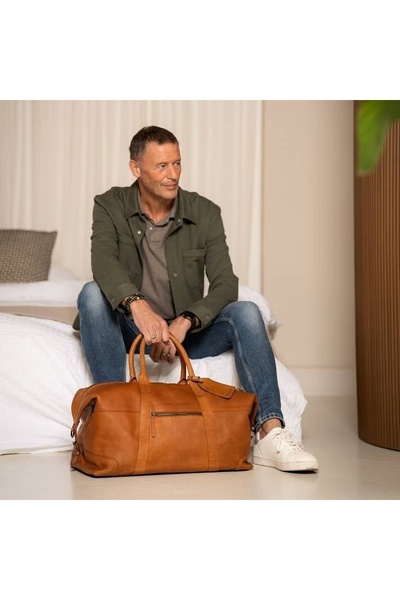 The Chesterfield Brand The Chesterfield Brand unisex travel bag, soft leather, Portsmouth, Cognac brown
