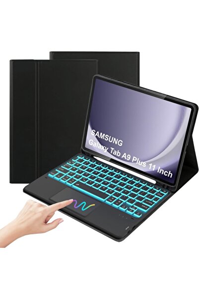 HYX Keyboard Case with Touchpad for Samsung Galaxy Tab A9 Plus 11 Inch (SM-X210/X216/X218) - Black