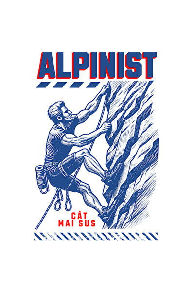 OEM Autocolant alpinist „Cât mai sus posibil” din PVC, vinil, 28 cm